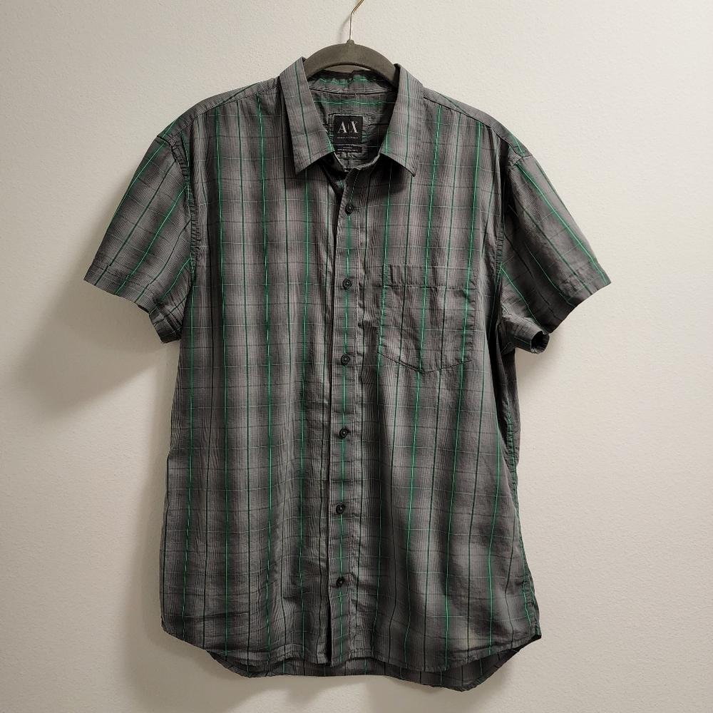 Armani Exchange Kids Short Sleeve Button Down